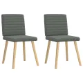 Chaises à manger lot de 2 gris foncé tissu
