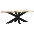 Pied de table basse forme d'araignée noir 98x58x(42-43) cm