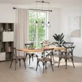 Pied de table à manger forme d'araignée blanc 150x78x(72-73) cm