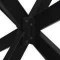 Pied de table à manger forme d'araignée noir 85x85x(72-73) cm
