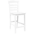 VidaXL Tabourets de bar 2 pcs blanc bois massif d'hévéa
