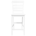 VidaXL Tabourets de bar 2 pcs blanc bois massif d'hévéa