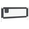 Barrière de sécurité de lit d'enfant Gris foncé 200x25 cm Tissu