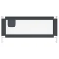 Barrière de sécurité de lit d'enfant Gris foncé 200x25 cm Tissu