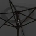 Parasol d'extérieur avec LED et mât en acier 300 cm Anthracite
