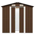 Abri de stockage pour jardin Marron 204x132x186 cm Acier