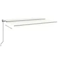 Auvent rétractable automatique 500x300 cm Crème