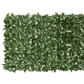 Écran de balcon avec feuilles vert foncé 500x100 cm