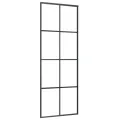 Porte coulissante avec kit de quincaillerie 76x205 cm Verre ESG