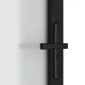 Porte intérieure 102,5x201,5 cm Noir Verre mat et aluminium