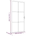 Porte intérieure 102,5x201,5 cm Noir Verre mat et aluminium