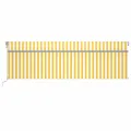 Auvent rétractable automatique avec store 5x3 m Jaune et blanc