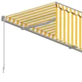 Auvent rétractable automatique avec store 5x3 m Jaune et blanc