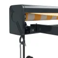 Auvent rétractable jaune et blanc 4x3 m tissu et aluminium