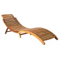 Chaises longues lot de 2 Bois d'acacia solide