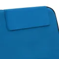 Tapis de plage pliables 2 pcs Acier et tissu Bleu