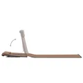 Tapis de plage pliables 2 pcs Acier et tissu marron