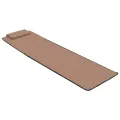 Tapis de plage pliables 2 pcs Acier et tissu marron
