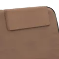 Tapis de plage pliables 2 pcs Acier et tissu marron