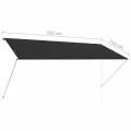 Auvent rétractable 250x150 cm Anthracite