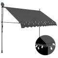 Auvent manuel rétractable avec LED 300 cm Anthracite