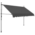 Auvent manuel rétractable avec LED 300 cm Anthracite