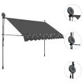 Auvent manuel rétractable avec LED 300 cm Anthracite