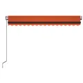 Auvent automatique capteur de vent LED 450x350 cm Orange marron