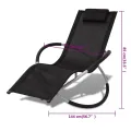 Chaise longue géométrique d'extérieur Acier Noir et gris