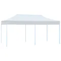 Tente de réception pliable avec parois 3 x 6 m Acier Blanc