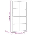 Porte d'intérieur Noir 102x201,5 cm Trempé verre aluminium fin