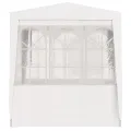Tente de réception avec parois latérales 2,5x2,5m Blanc 90 g/m²