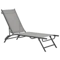 Chaises longues lot de 2 Textilène et acier