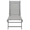 Chaises longues lot de 2 Textilène et acier