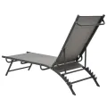 Chaises longues lot de 2 Textilène et acier