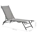 Chaises longues lot de 2 Textilène et acier