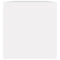 Boîte de rangement vinyles Blanc 71x34x36 cm Bois d'ingénierie