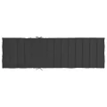 Coussin de chaise longue noir 200x50x3 cm tissu oxford