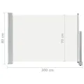 Auvent latéral rétractable de patio 80x300 cm Crème