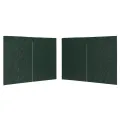 Paroi de tente réception 2 pcs avec fermeture éclair PE Vert