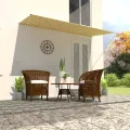 Auvent rétractable 300x150 cm Jaune et blanc