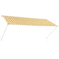 Auvent rétractable 300x150 cm Jaune et blanc