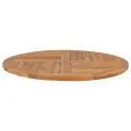 Dessus de table Bois de teck solide Rond 2,5 cm 90 cm