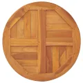 Dessus de table Bois de teck solide Rond 2,5 cm 90 cm