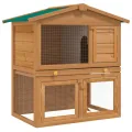 Clapier d'extérieur Enclos pour petits animaux 3 portes Bois