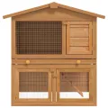 Clapier d'extérieur Enclos pour petits animaux 3 portes Bois