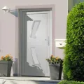 Porte d'entrée Blanc 98x208 cm PVC