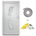 Porte d'entrée Blanc 98x208 cm PVC