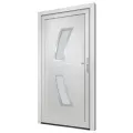 Porte d'entrée Blanc 98x208 cm PVC
