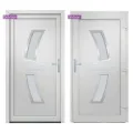 Porte d'entrée Blanc 98x208 cm PVC